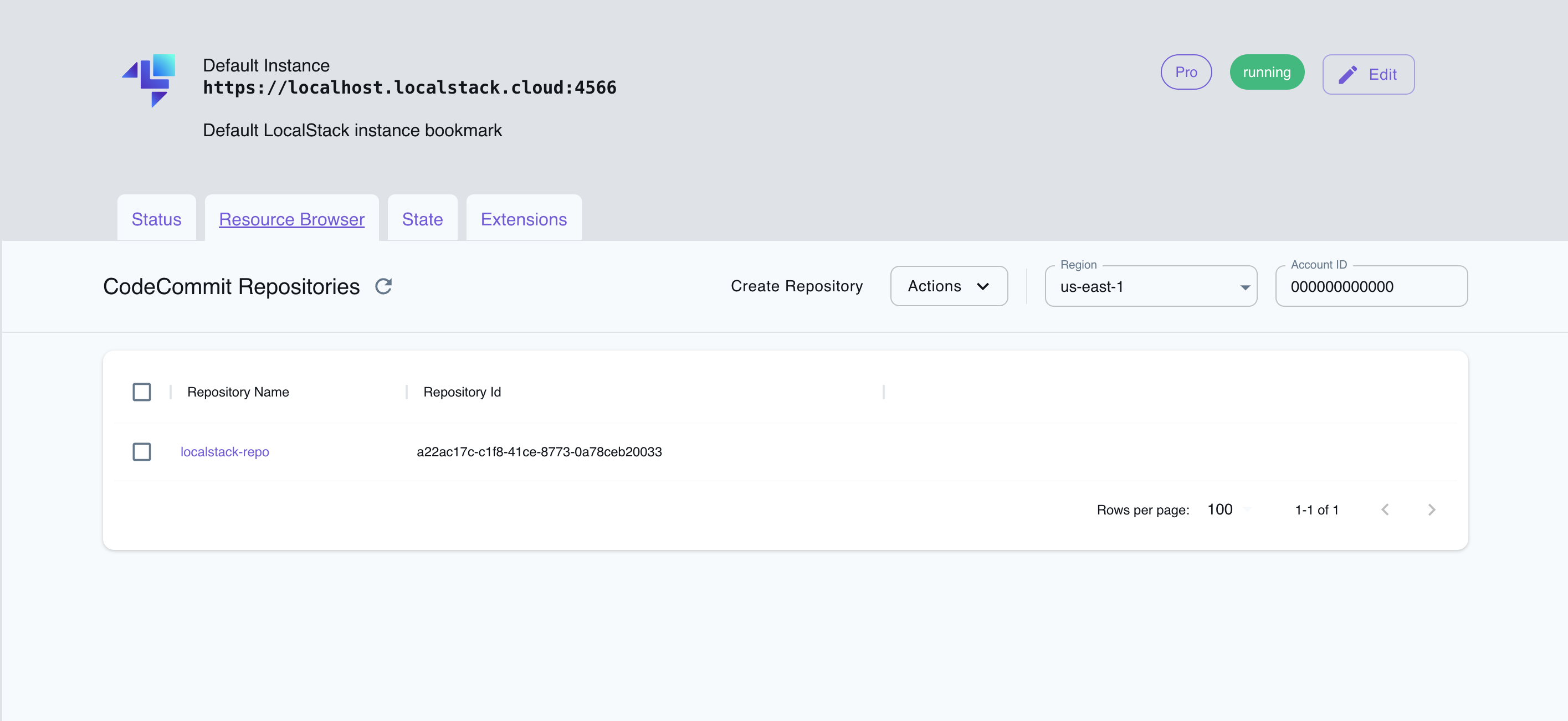 CodeCommit Resource Browser